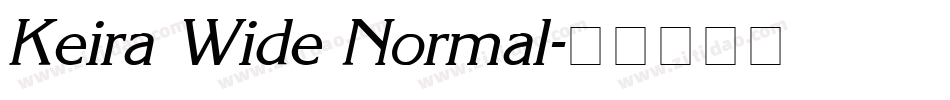 Keira Wide Normal字体转换